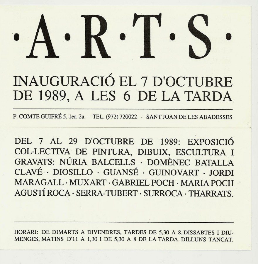 ARTS, Sant Joan de les Abadesses 1989