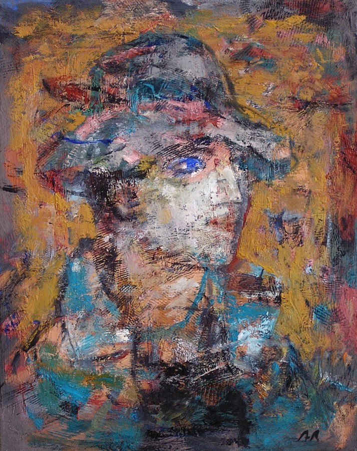 JOVE AMB BARRET/JOVEN CON SOMBRERO/YOUNG MAN IN HAT.  Oli sobre tela/Óleo sobre tela/Oil on canvas.  41x33 cm.